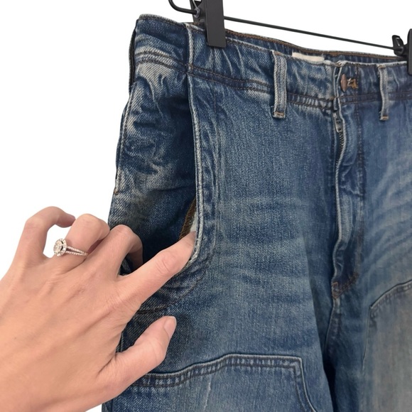 Anthropologie Pilcro Wide Leg Dark Wash Jeans Size 27 - Picture 4 of 11